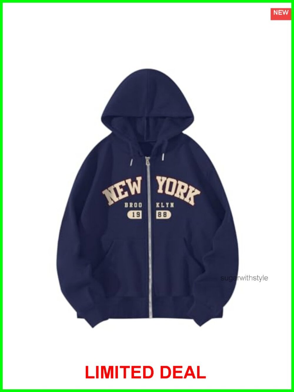 Women's Graphic Zip Up Hoodie Full Zip Letter Print Pockets